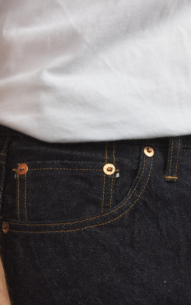 Kaptain Sunshine 5P Zipper Front Denim Pants One Wash Indigo