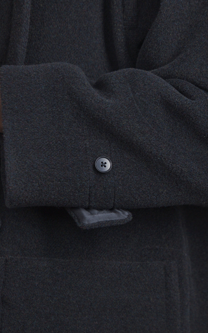 Kaptain Sunshine Duffle Coat Top Mix Black