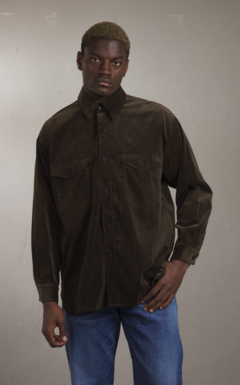 Kaptain Sunshine Corduroy C.P.O Shirt Jacket Brown