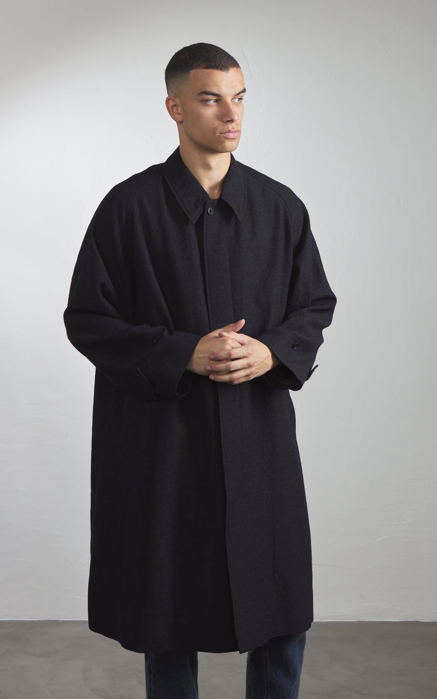 美品　liten Dramatic Skants ブラック　2号 Kaptain Sunshine Walker Coat Wool Navy