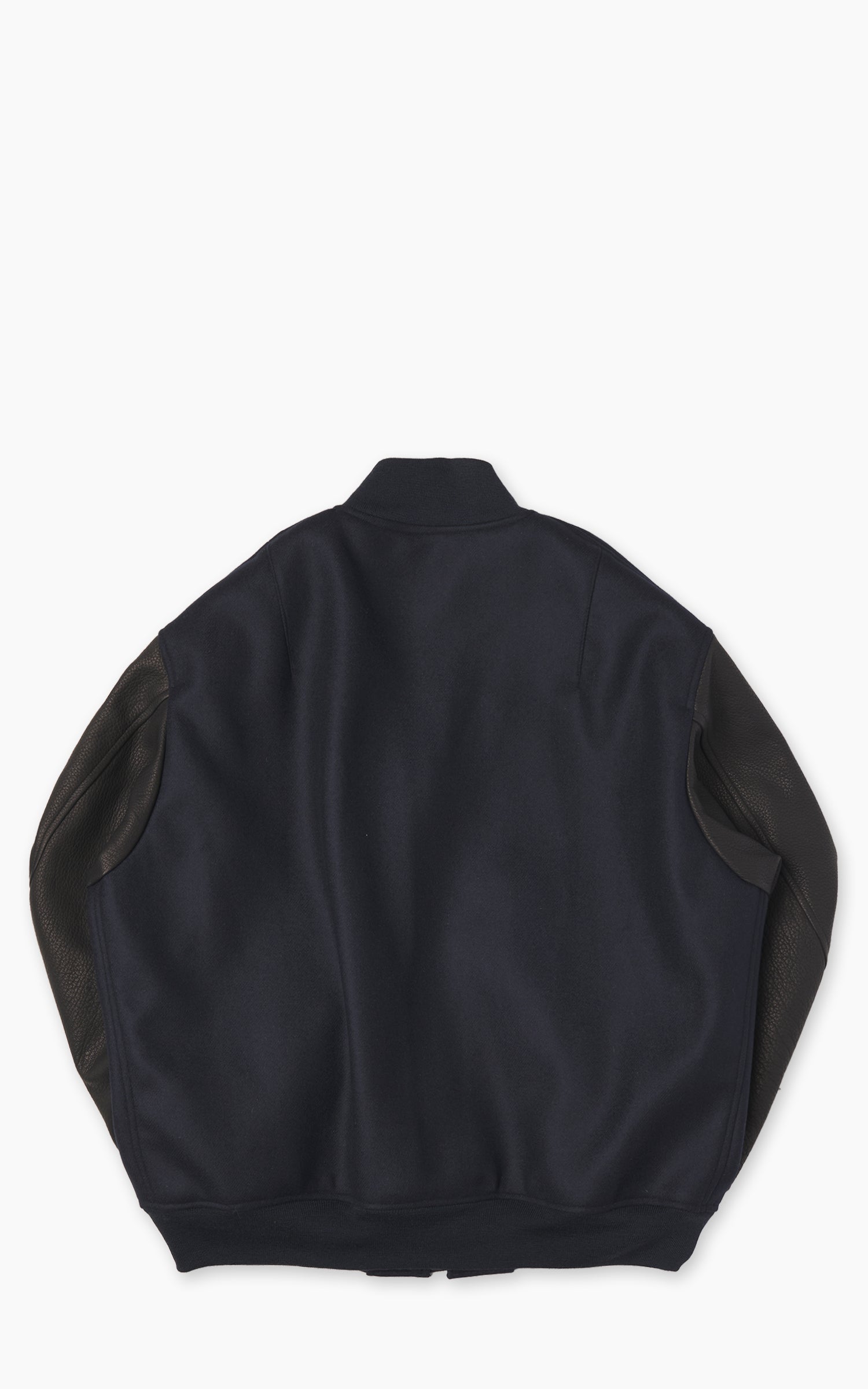 Kaptain Sunshine Melton Wool Bomber Jacket Navy