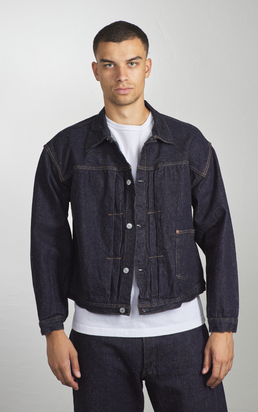 Kaptain Sunshine Denim Tracker 1P Jacket One Wash Indigo