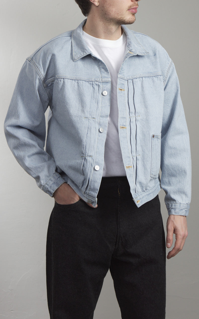 Kaptain Sunshine Denim Tracker 1P Jacket Indigo Ice Wash
