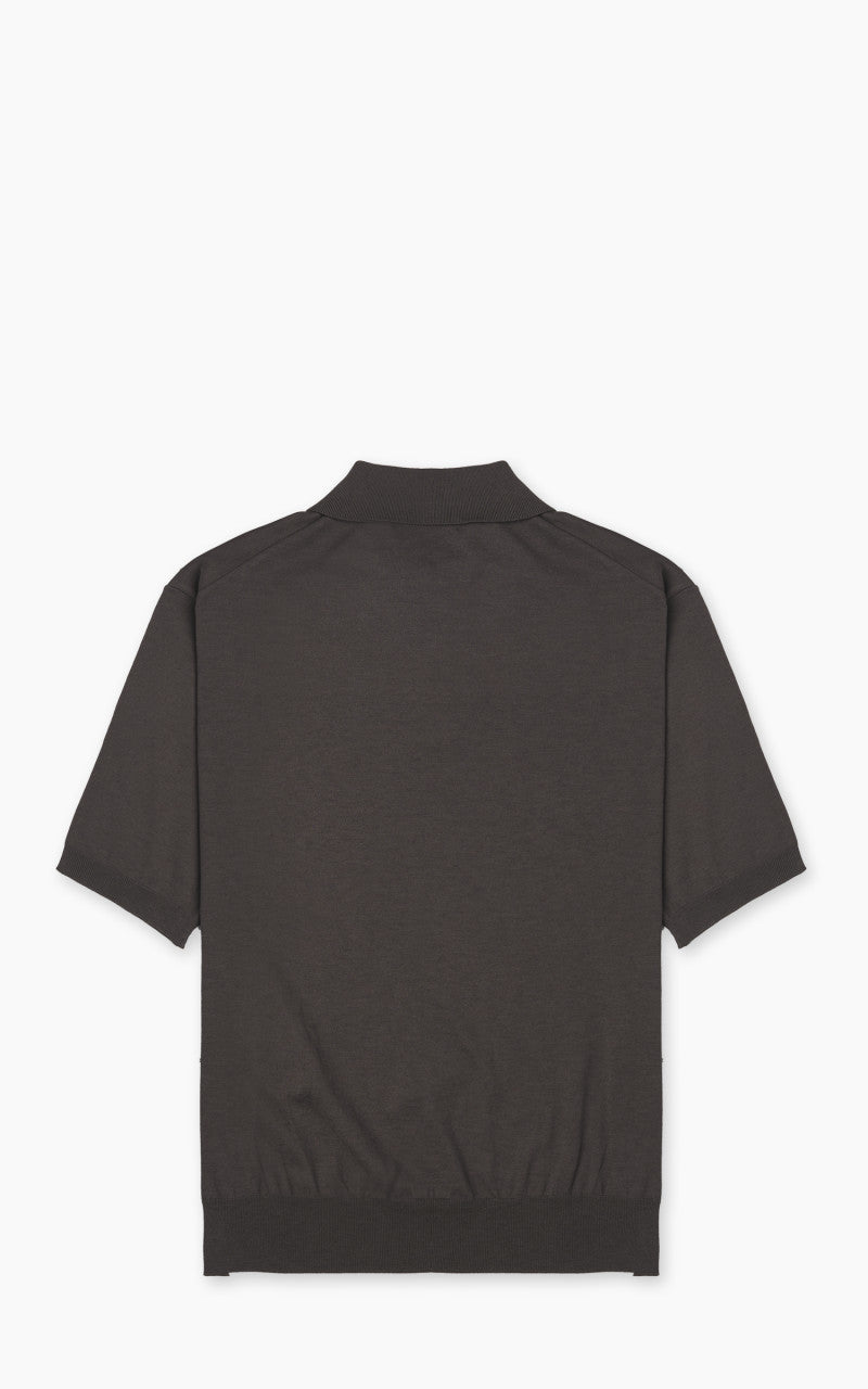 Kaptain Sunshine Cotton Knit Polo Shirt Brown