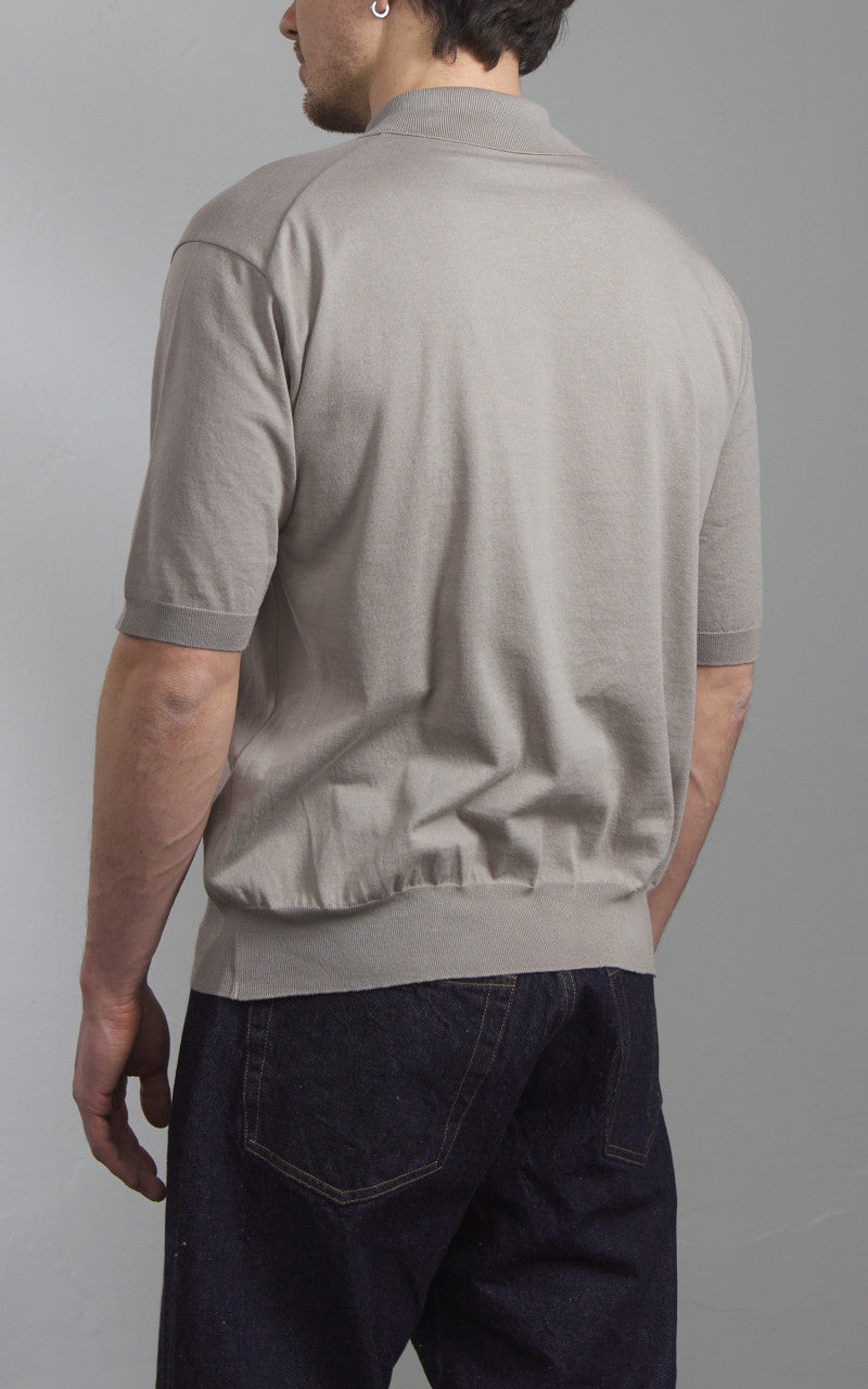Kaptain Sunshine Cotton Knit Polo Shirt Taupe