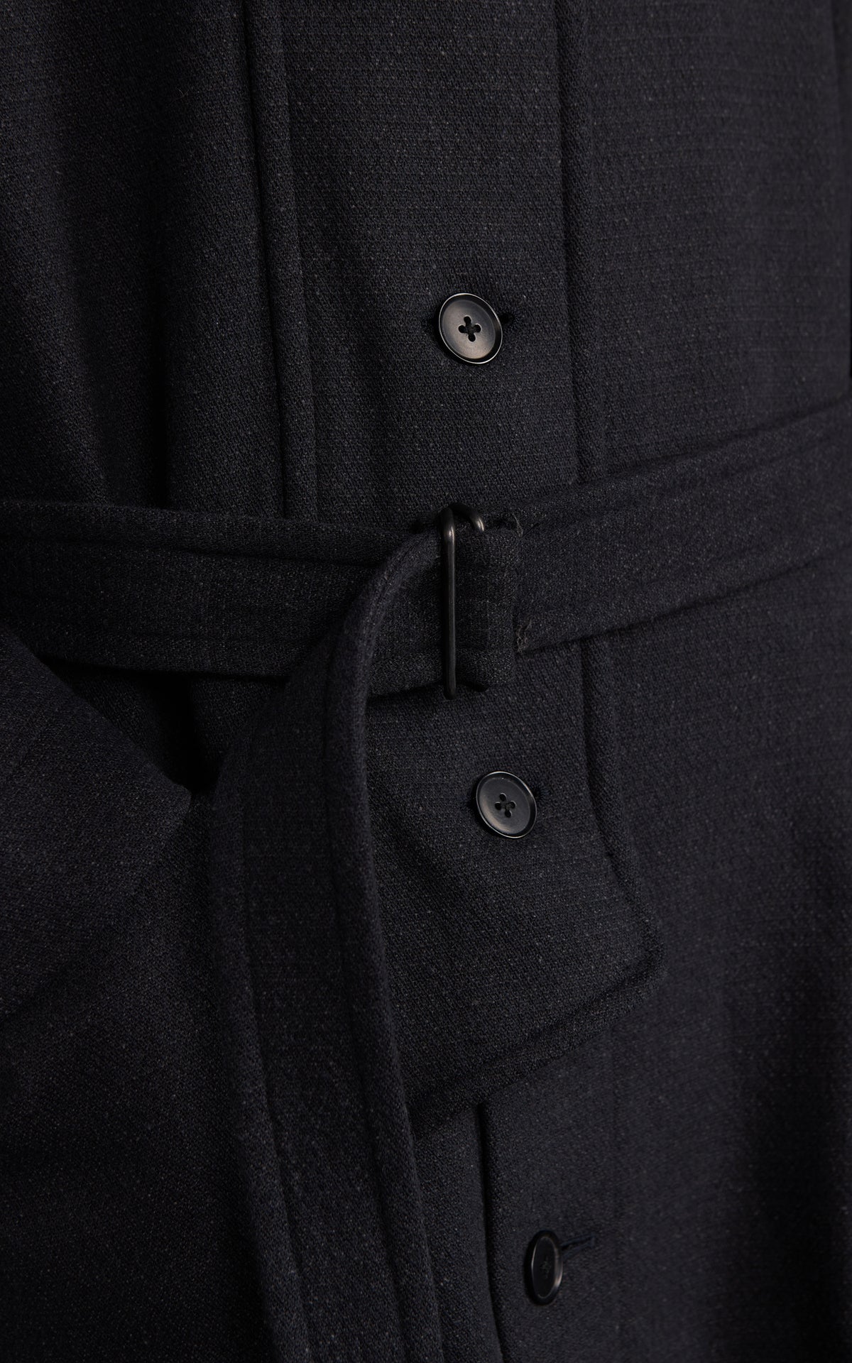 Kaptain Sunshine Stand Collar Coat Double Cloth Melton Charcoal