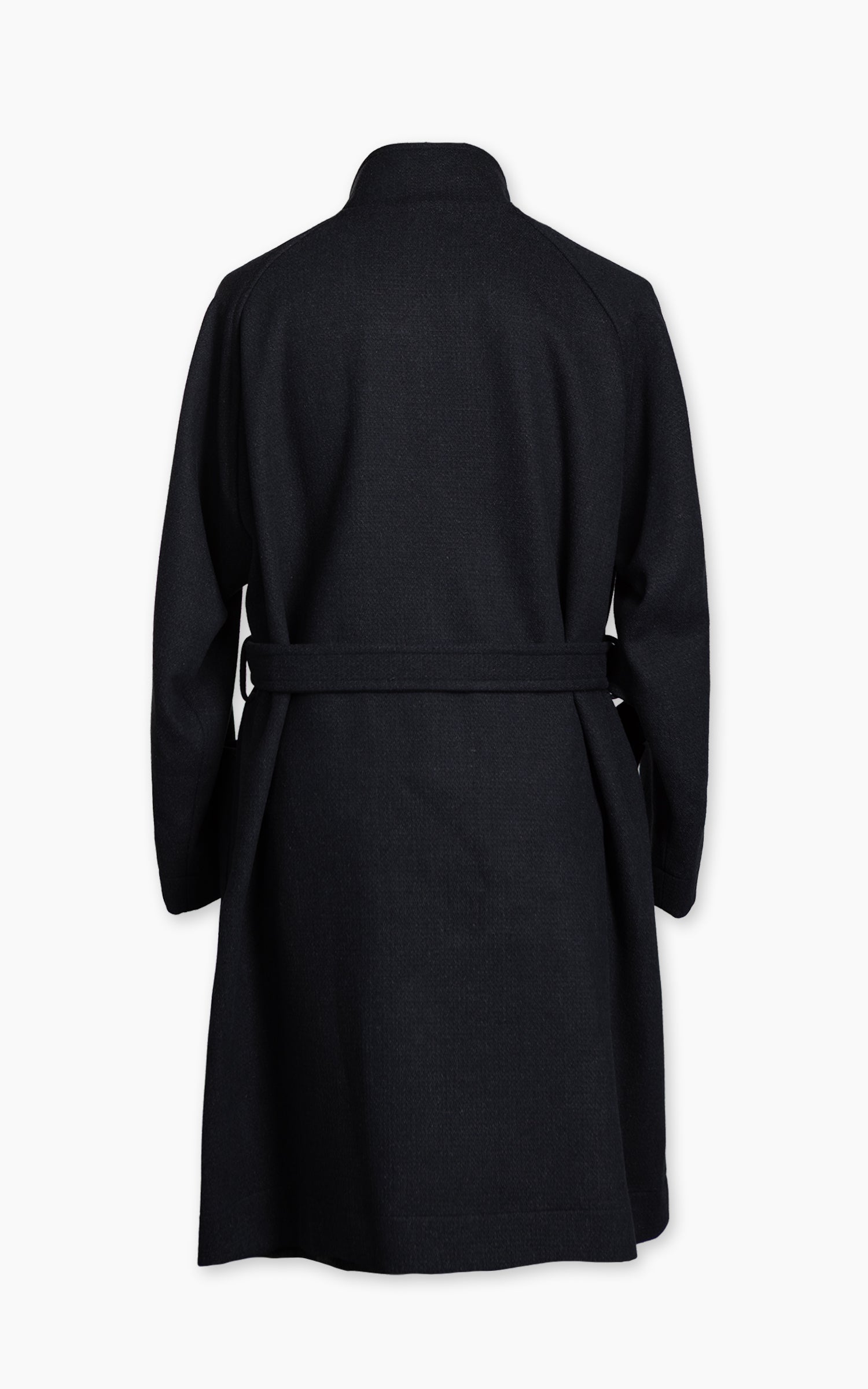 Kaptain Sunshine Stand Collar Coat Double Cloth Melton Charcoal