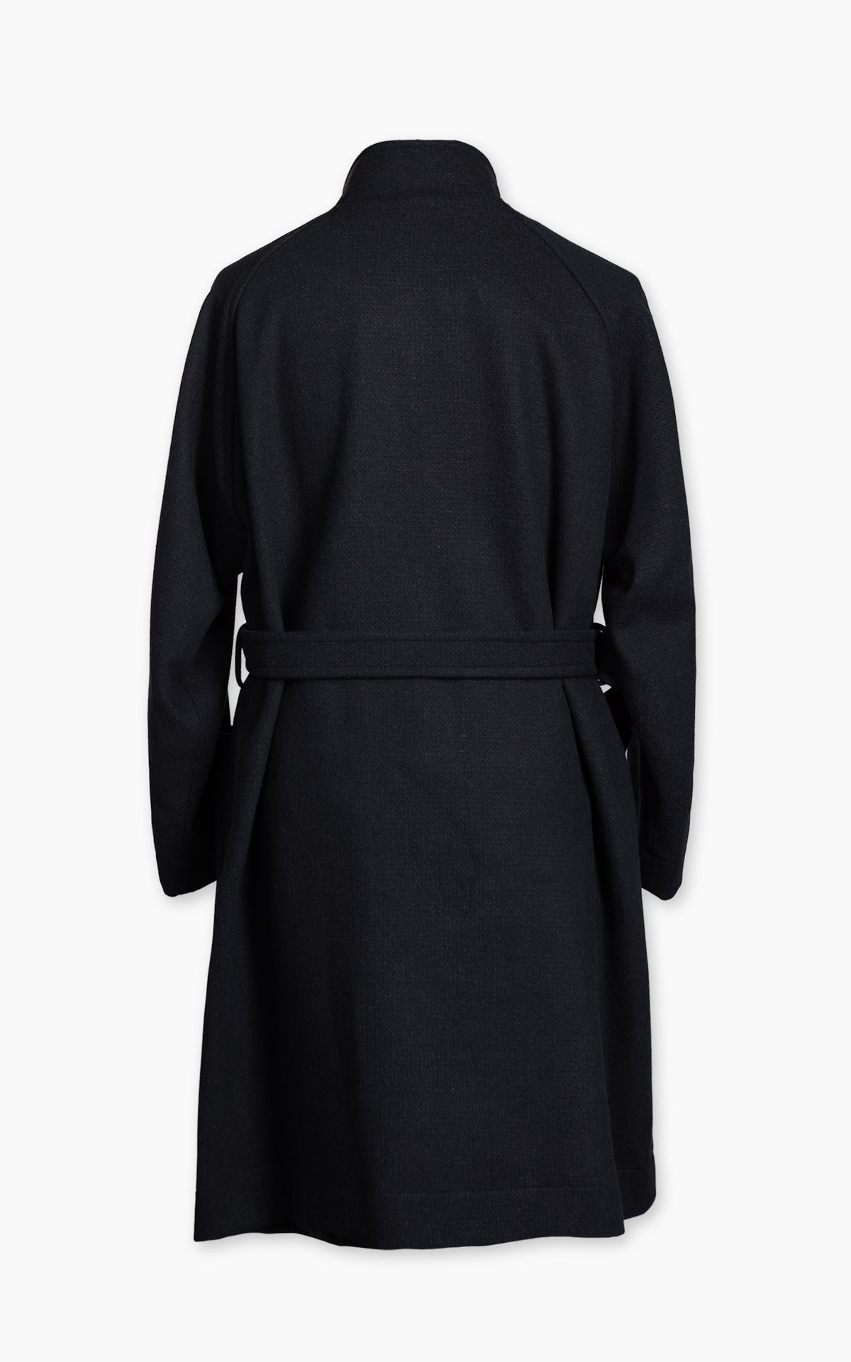Kaptain Sunshine Stand Collar Coat Double Cloth Melton Charcoal