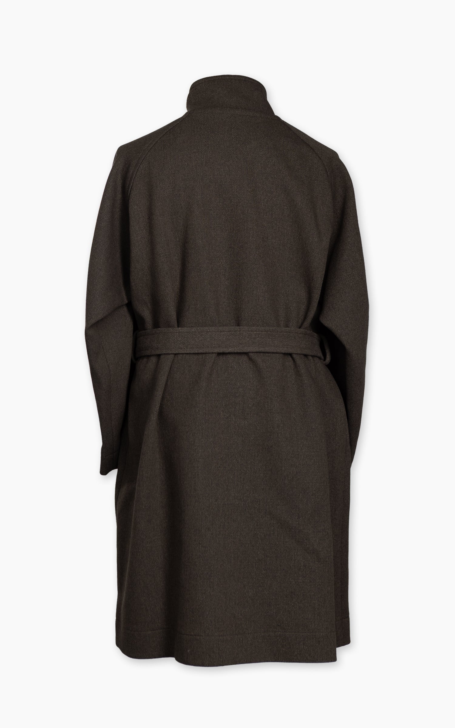 Kaptain Sunshine Stand Collar Coat Double Cloth Melton Moss