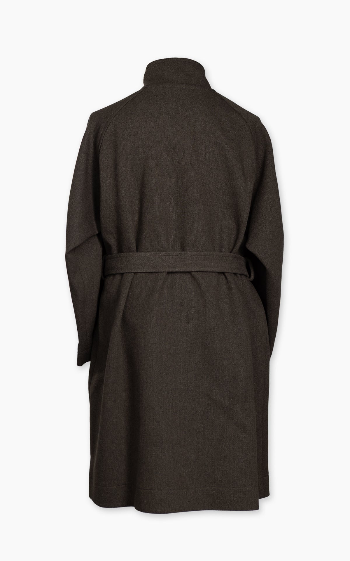 Kaptain Sunshine Stand Collar Coat Double Cloth Melton Moss