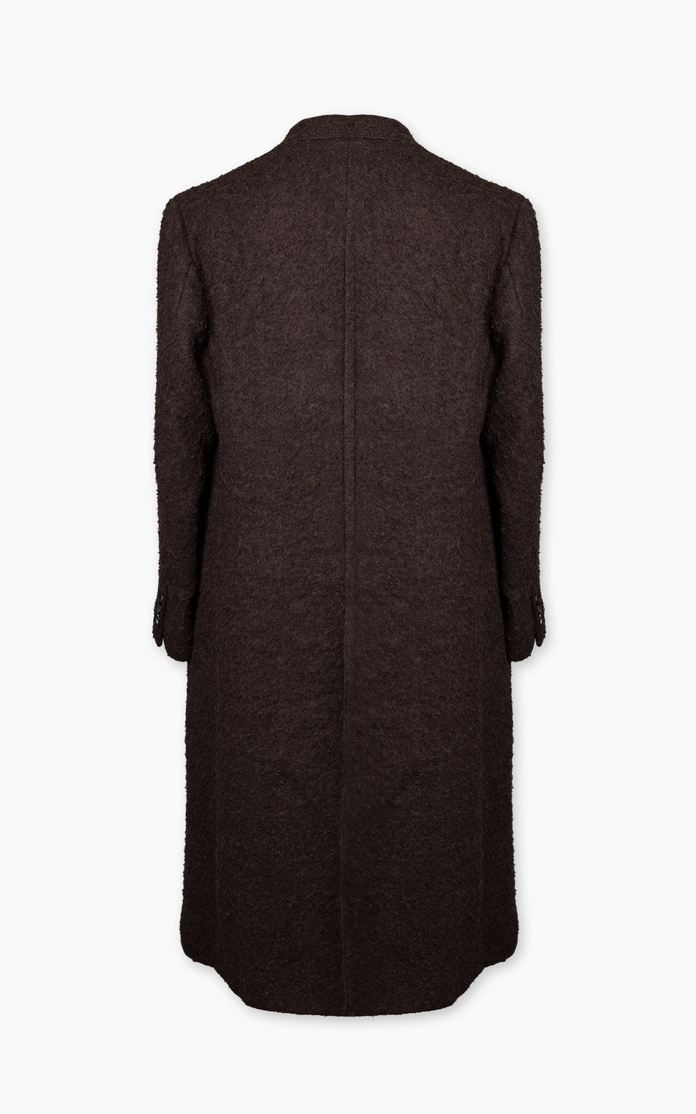 Kaptain Sunshine Double-Breasted Coat Napping Wool Cloth Top Brown