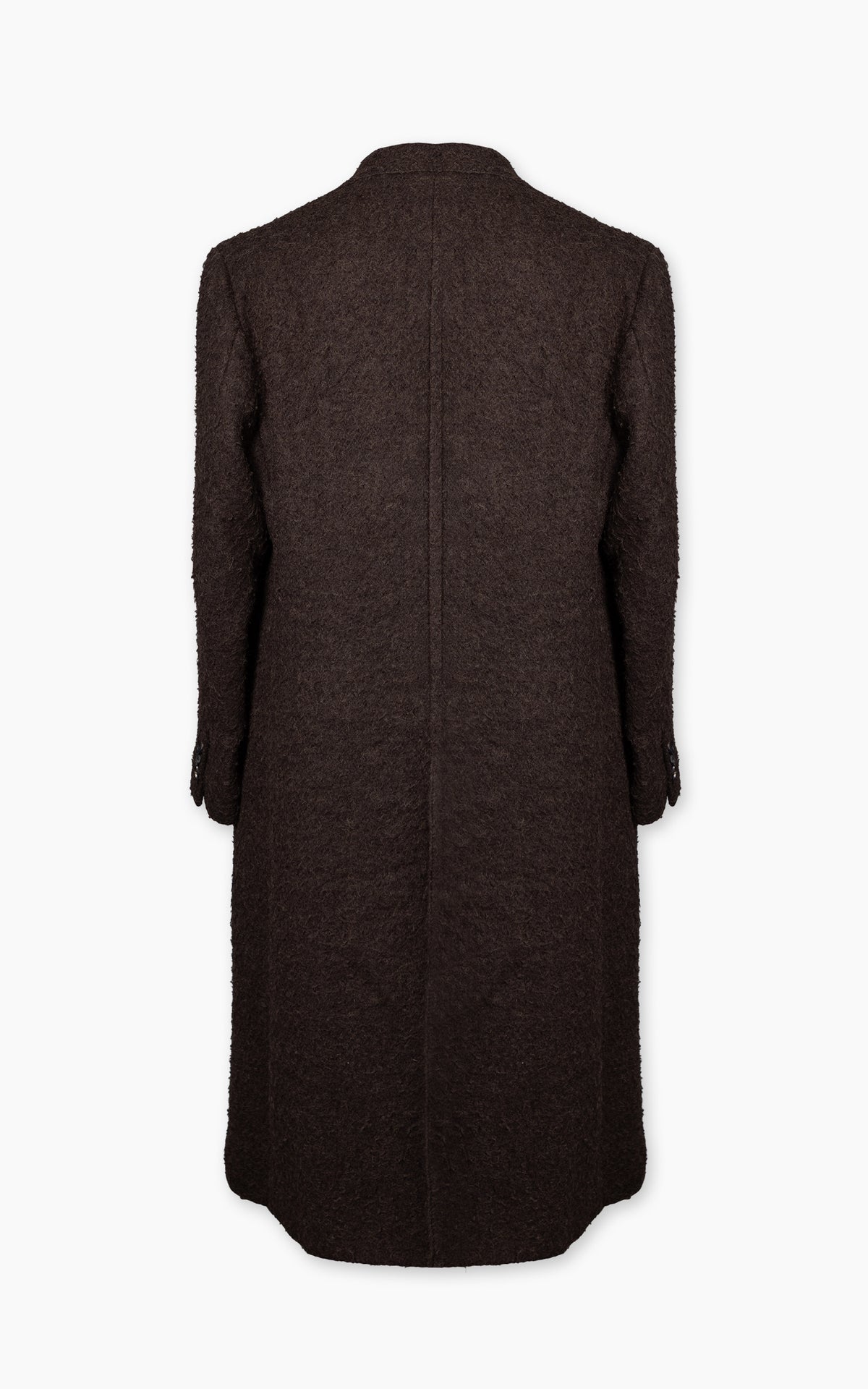 Kaptain Sunshine Double-Breasted Coat Napping Wool Cloth Top Brown