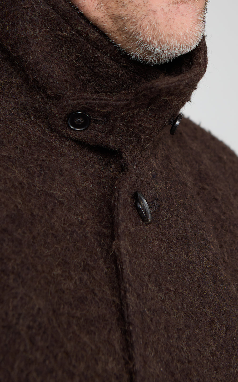 Kaptain Sunshine Napping Wool Umbrella Coat Top Brown