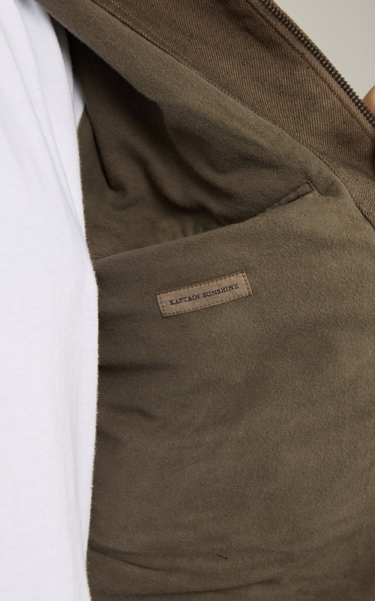 Kaptain Sunshine Dyed Denim Work Jacket Cub Brown