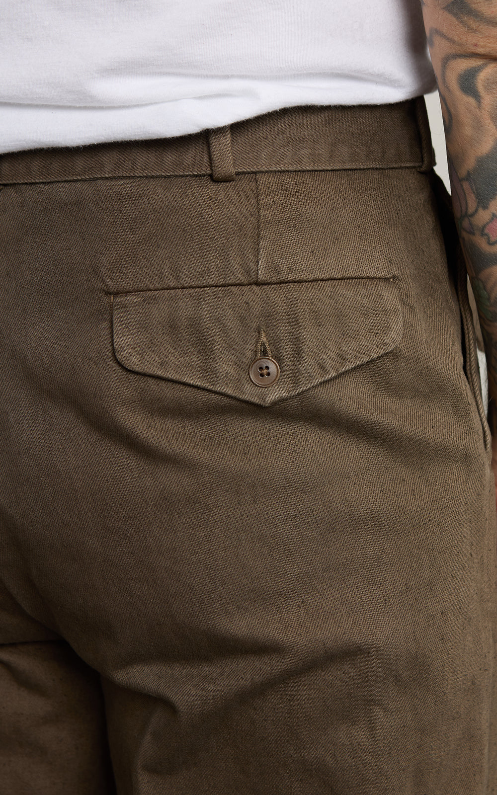 Kaptain Sunshine Dyed Denim Riviera Pants Cub Brown