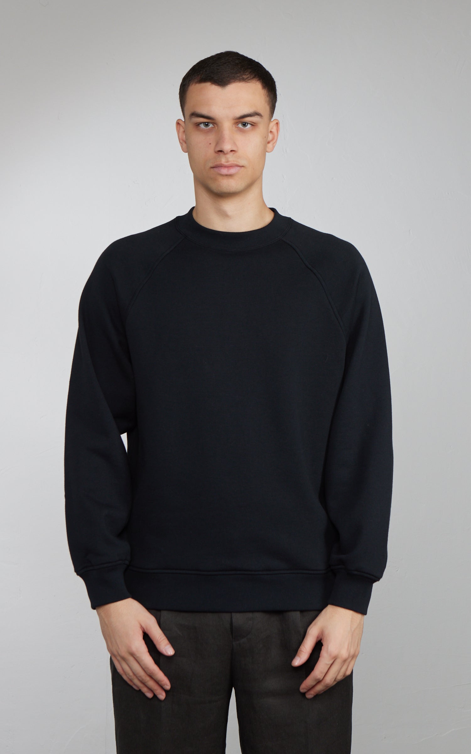 Kaptain Sunshine Suvin Sweat Crewneck Pullover Black