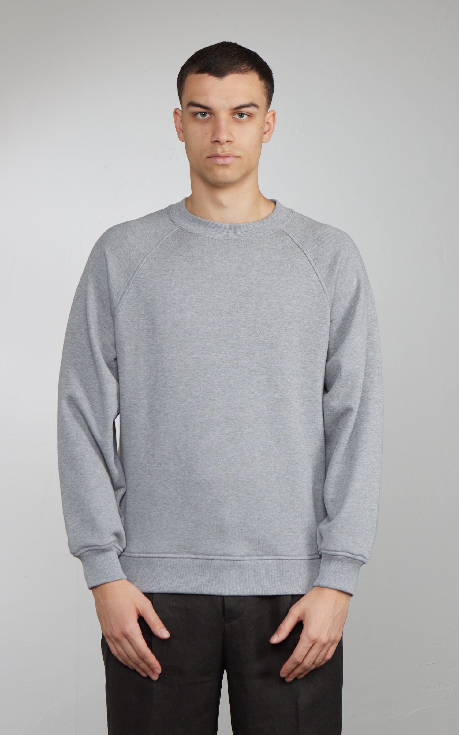 Kaptain Sunshine Suvin Sweat Crewneck Pullover Feather Grey