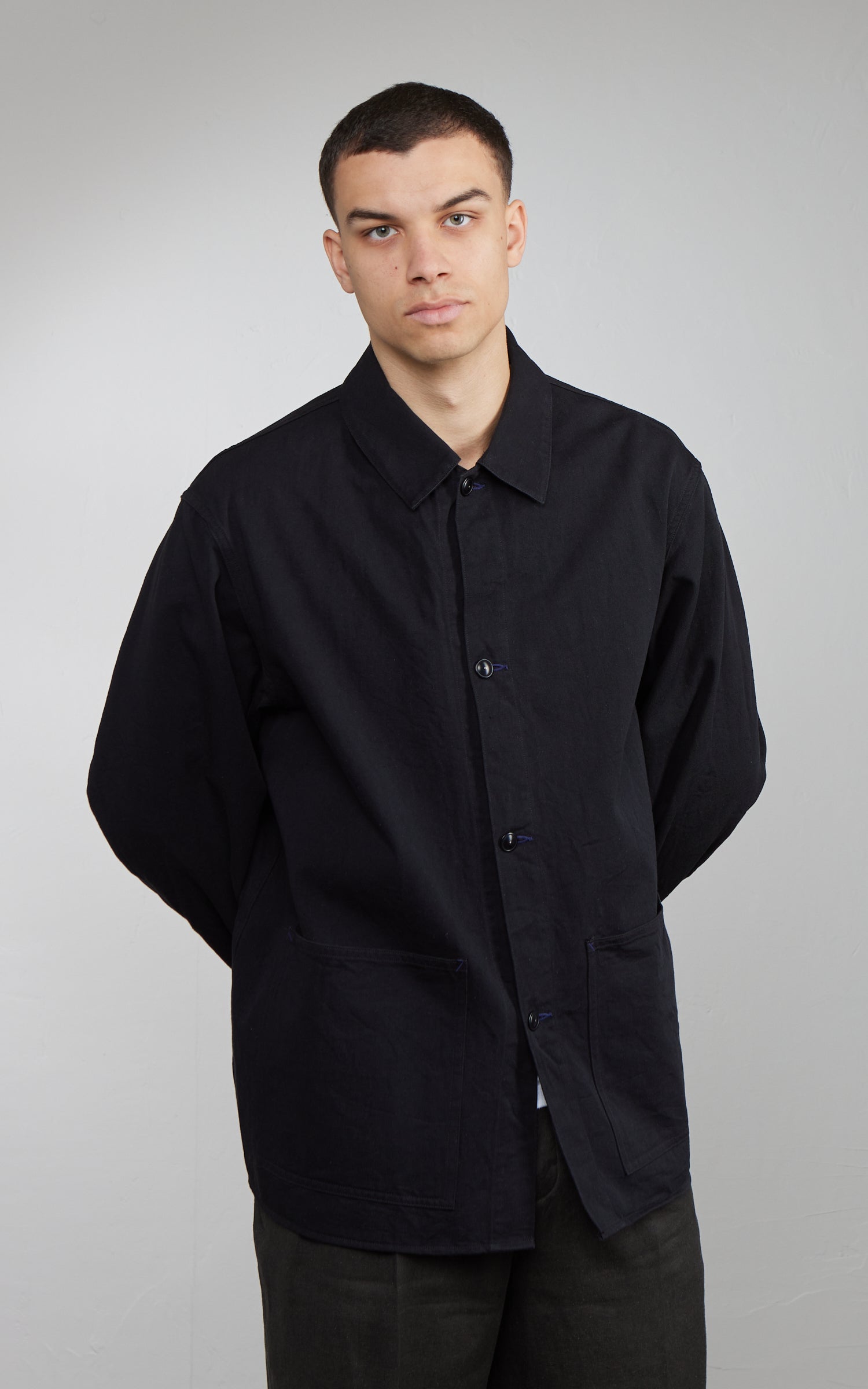 Kaptain Sunshine Cotton Drill Coverall Jacket Black
