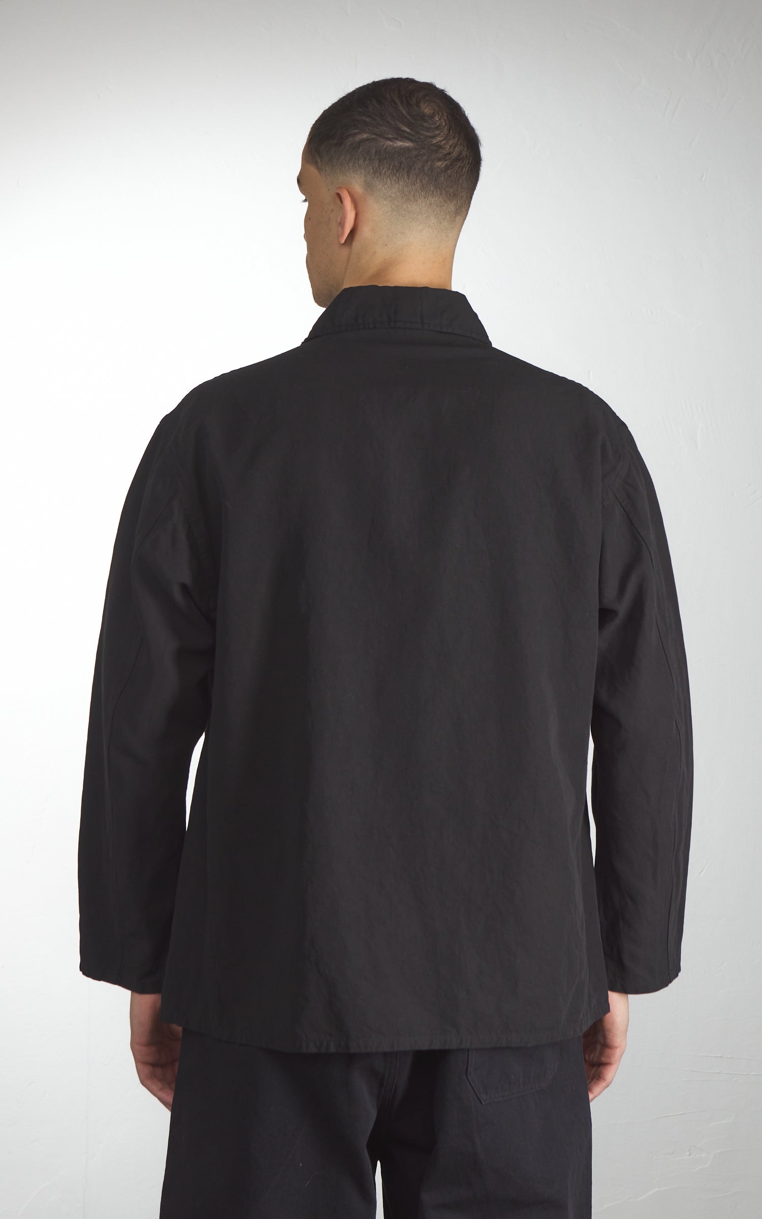 Kaptain Sunshine Gabardine Work Shirt Jacket Black