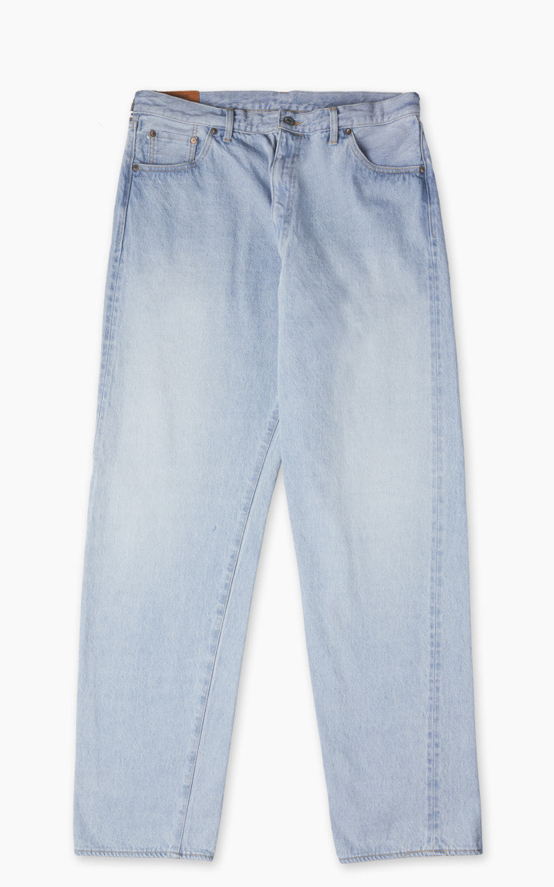 Kaptain Sunshine 5P Zipper Front Denim Pants Indigo Ice Wash