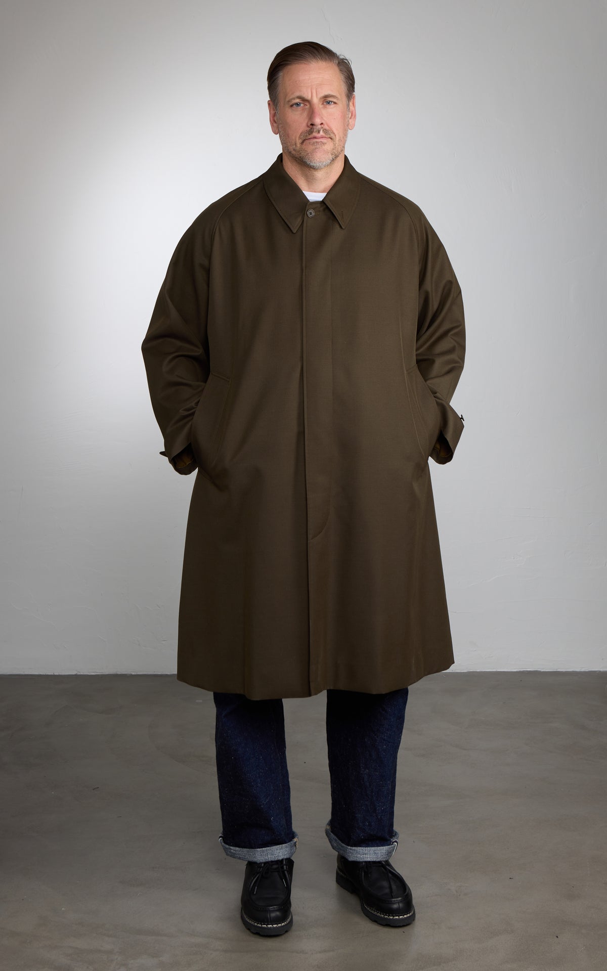 Kaptain Sunshine Walker Coat Wool Cavalry Olive