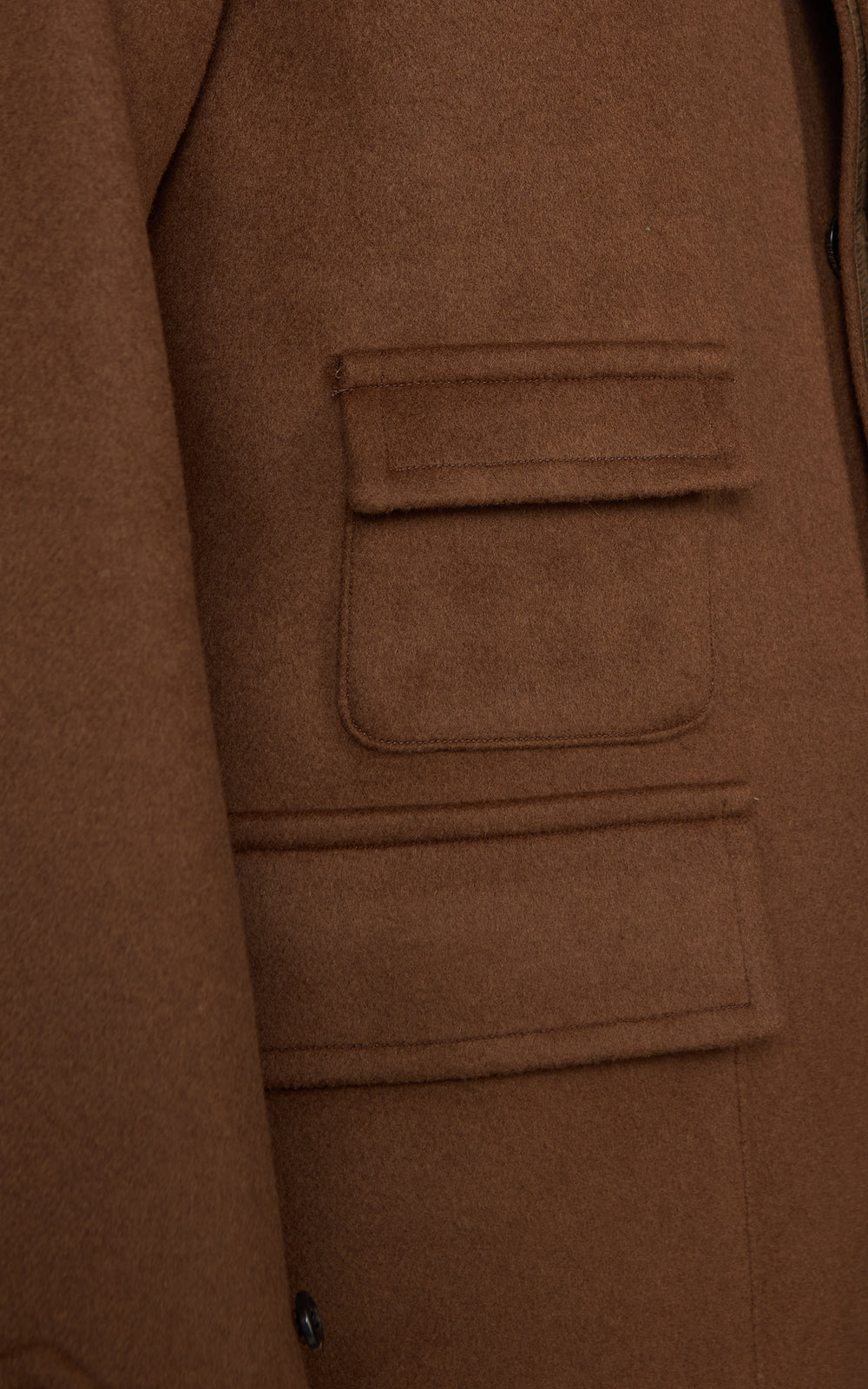 Kaptain Sunshine Traveller Coat Wool Coffee