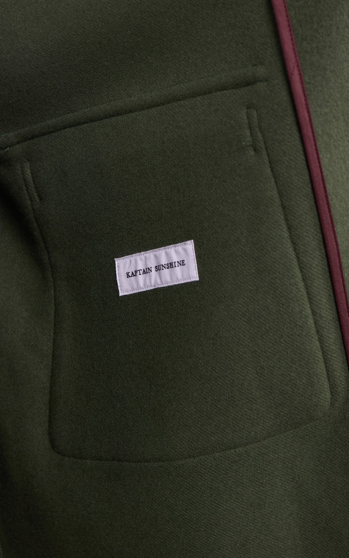 Kaptain Sunshine Traveller Coat Wool Top Green