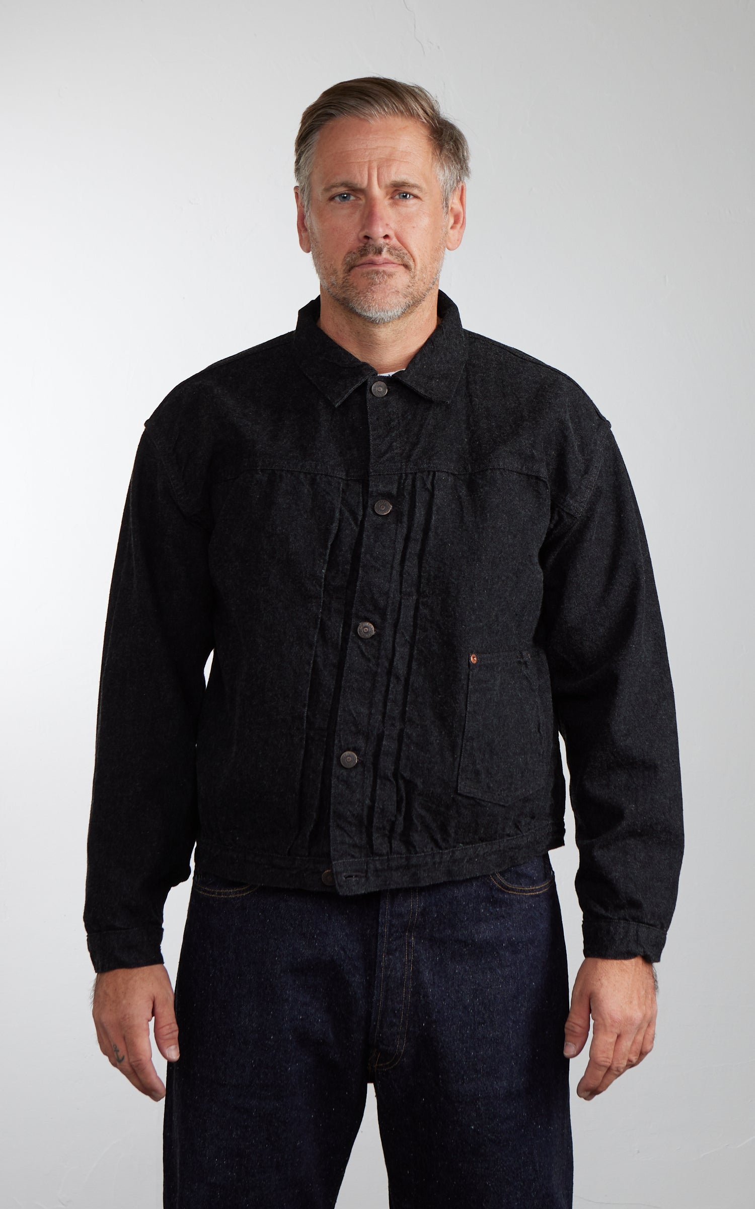 Kaptain Sunshine Denim Tracker 1P Jacket One Wash Black