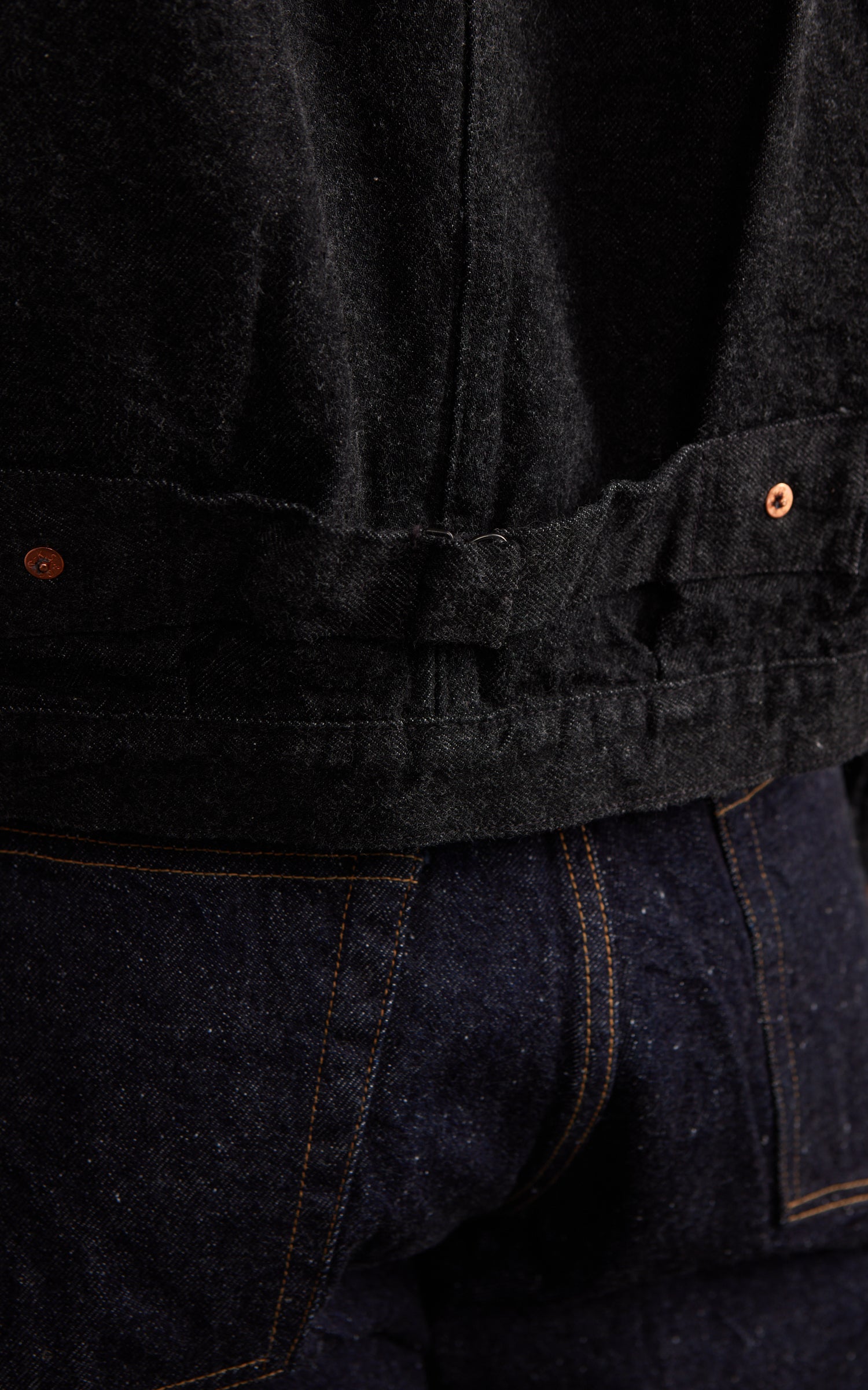 Kaptain Sunshine Denim Tracker 1P Jacket One Wash Black
