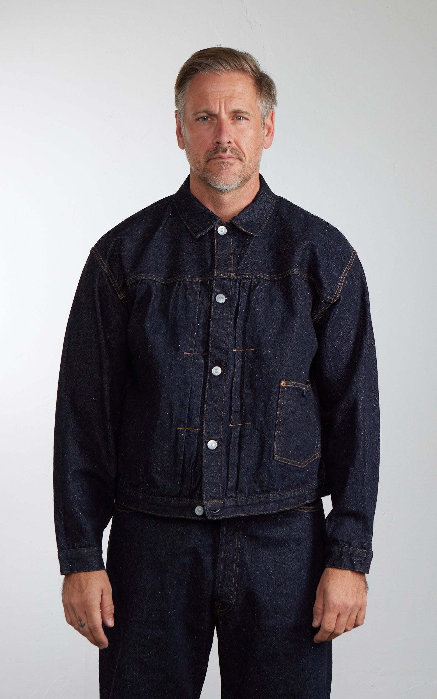 Kaptain Sunshine Denim Tracker 1P Jacket One Wash Indigo