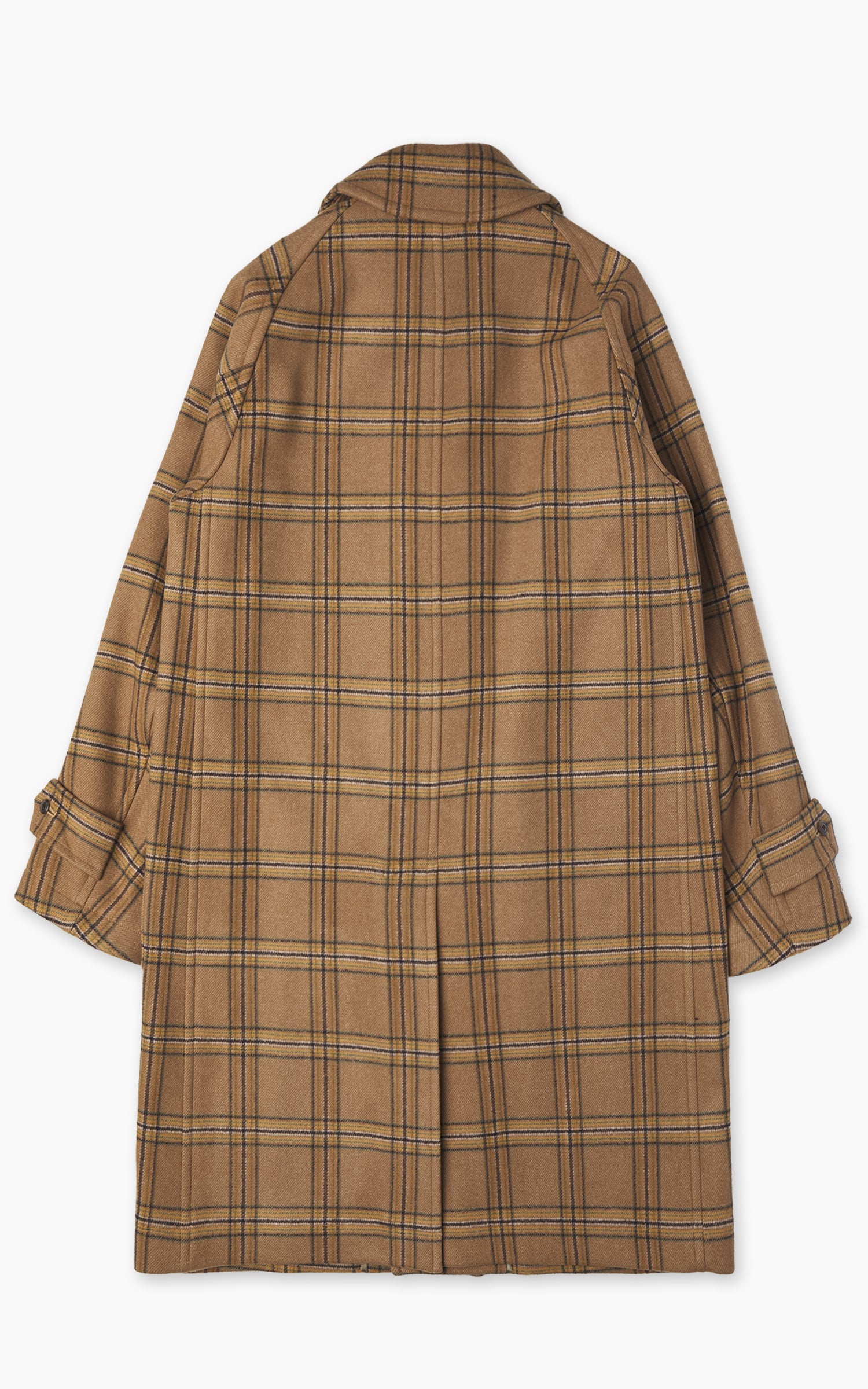 Kaptain Sunshine Traveller Coat Wool Plaid Beige