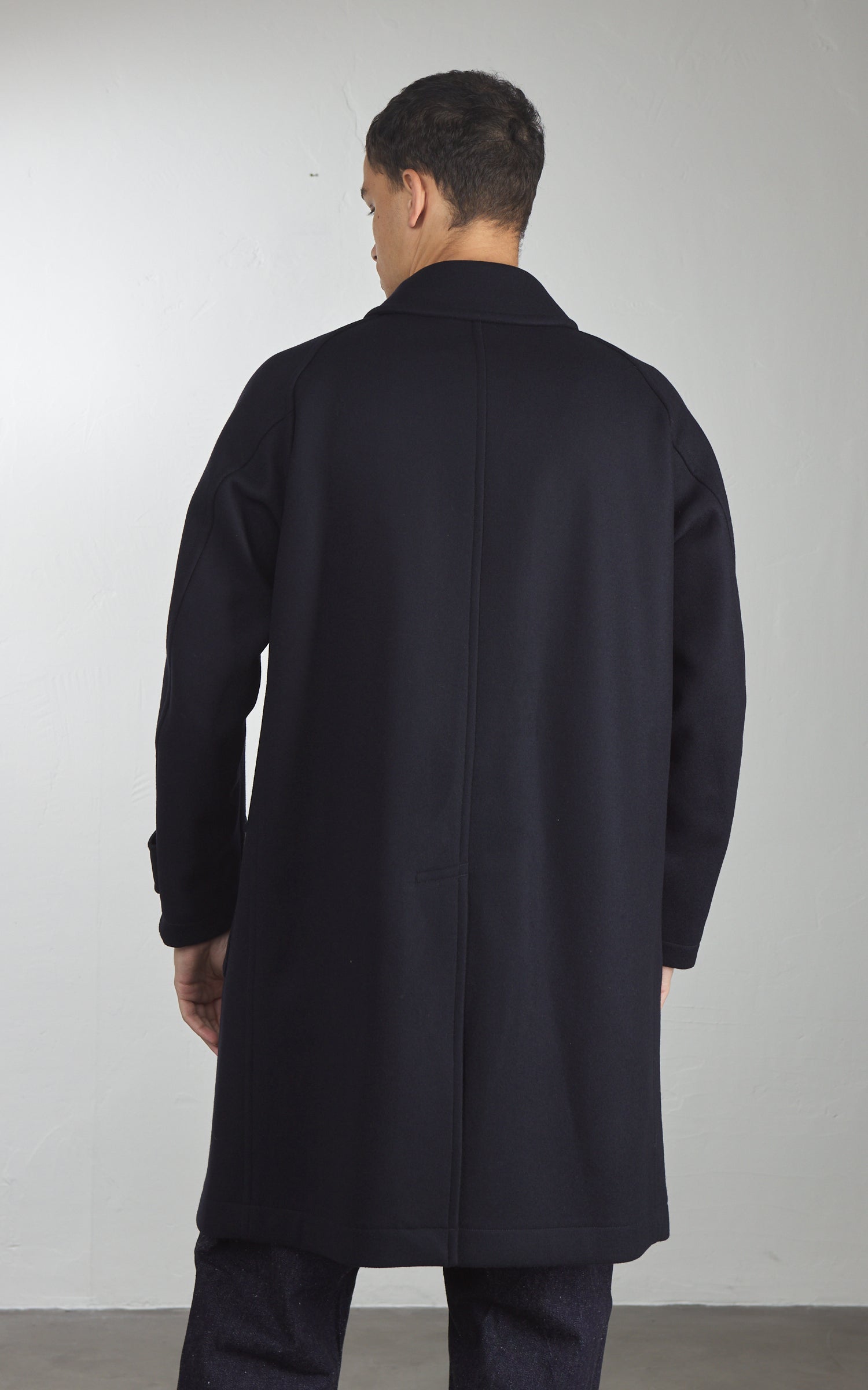 Kaptain Sunshine Traveller Coat Wool Top Navy