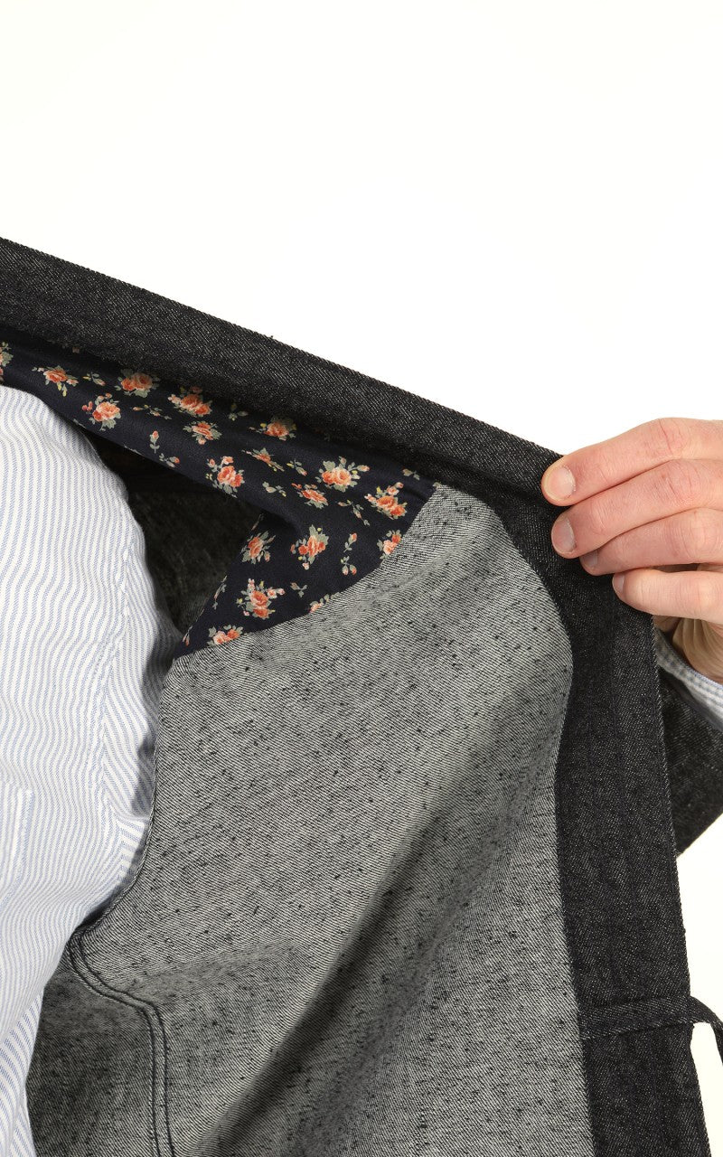 Naked & Famous Denim Kimono Shirt Slub Nep Rinsed Denim Indigo