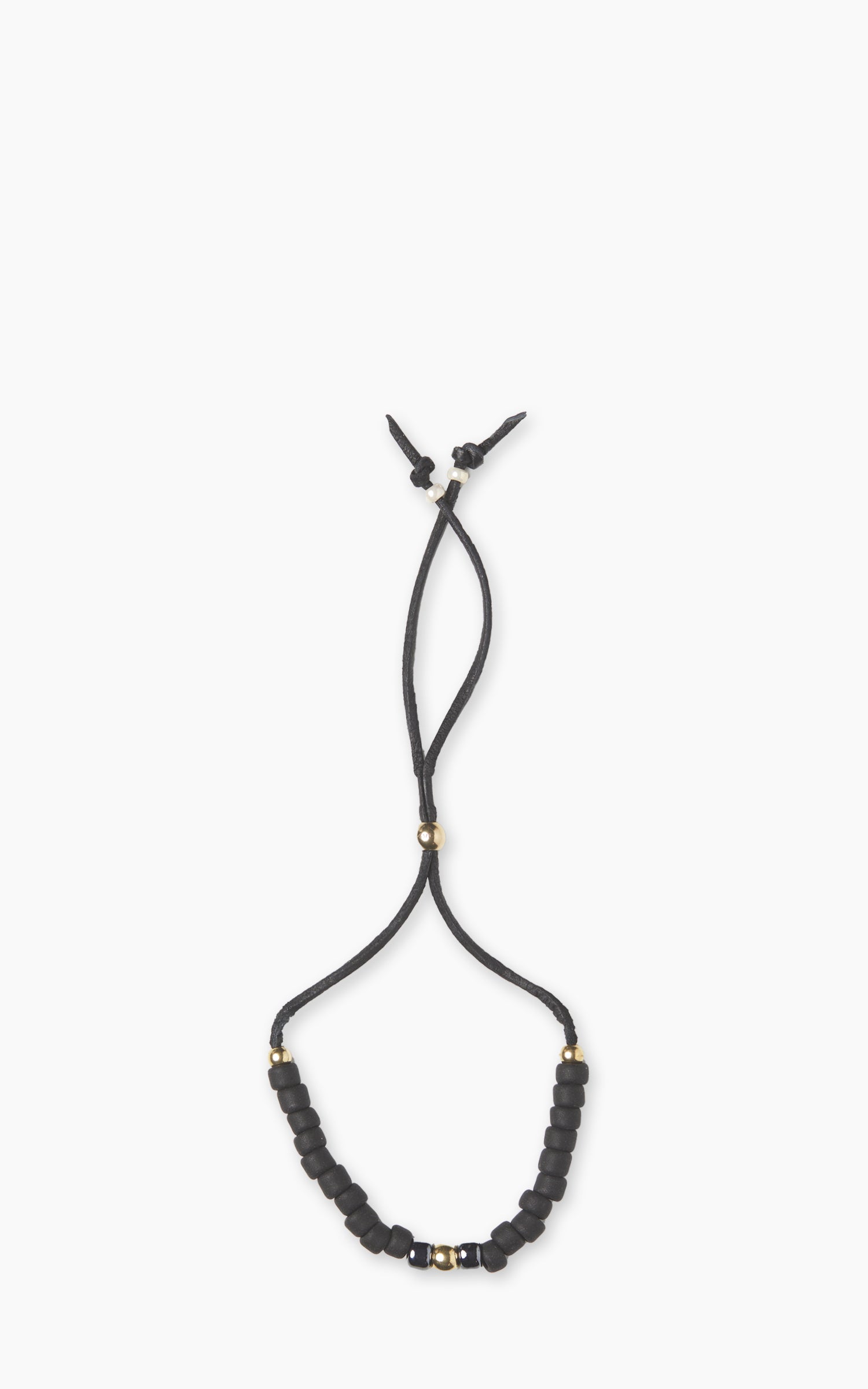 Kobashi Studio BRL7005 Japanese Beads Bracelet Matte Black/Gunmetal-Blue