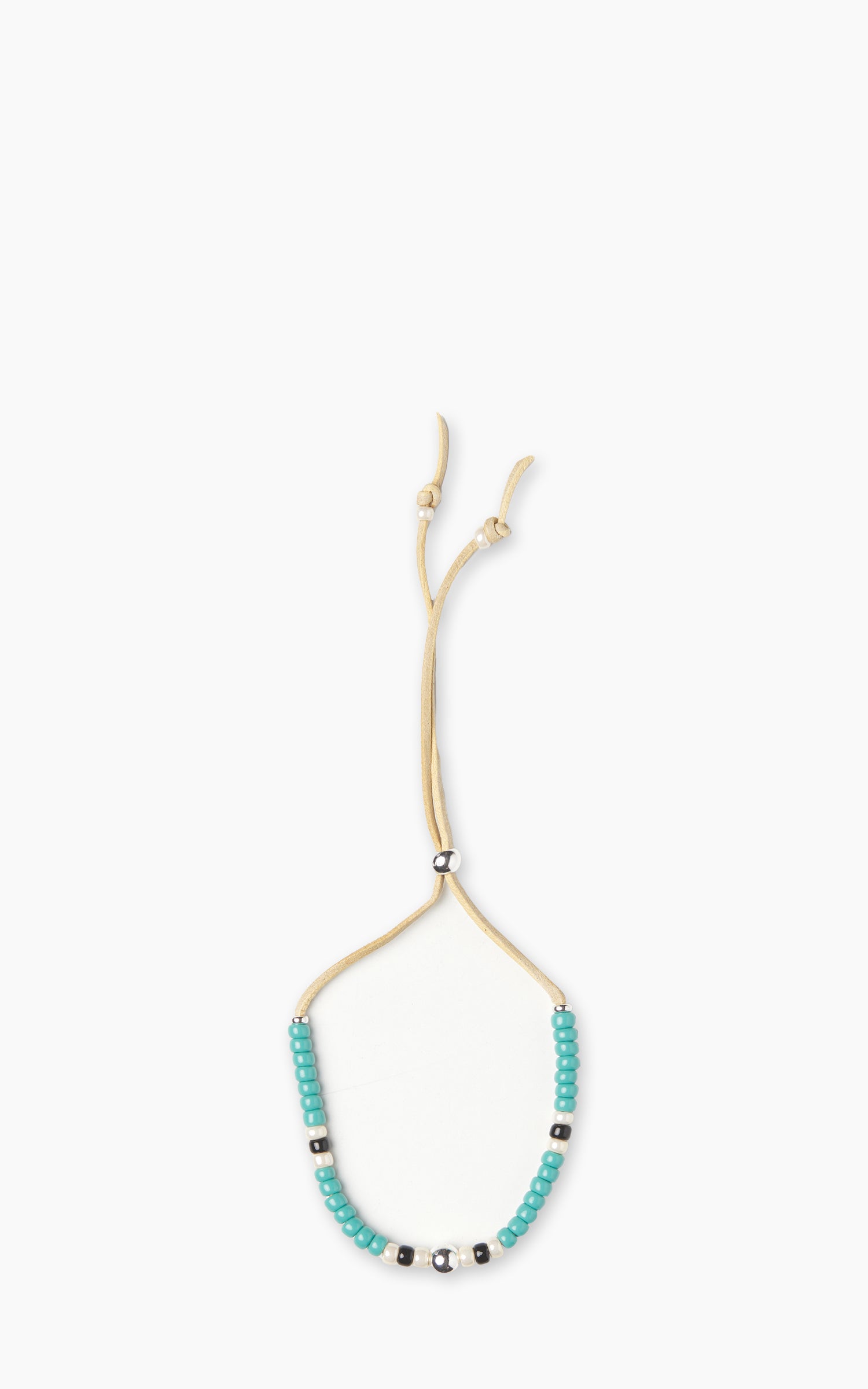 Kobashi Studio BRLS5005 Japanese Beads Bracelet Silver 925/Turquoise/Off-White/Black