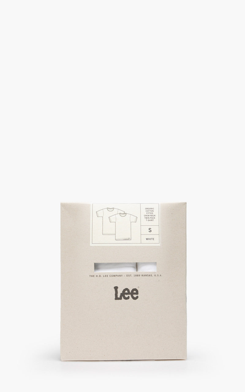 Lee Twin Pack Crew Tee White/White
