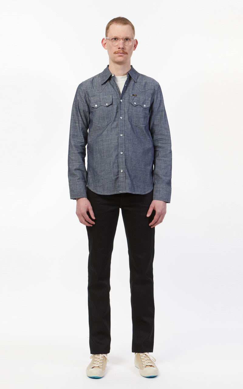 Lee 101 50s Western Shirt Dry Chambray Blue