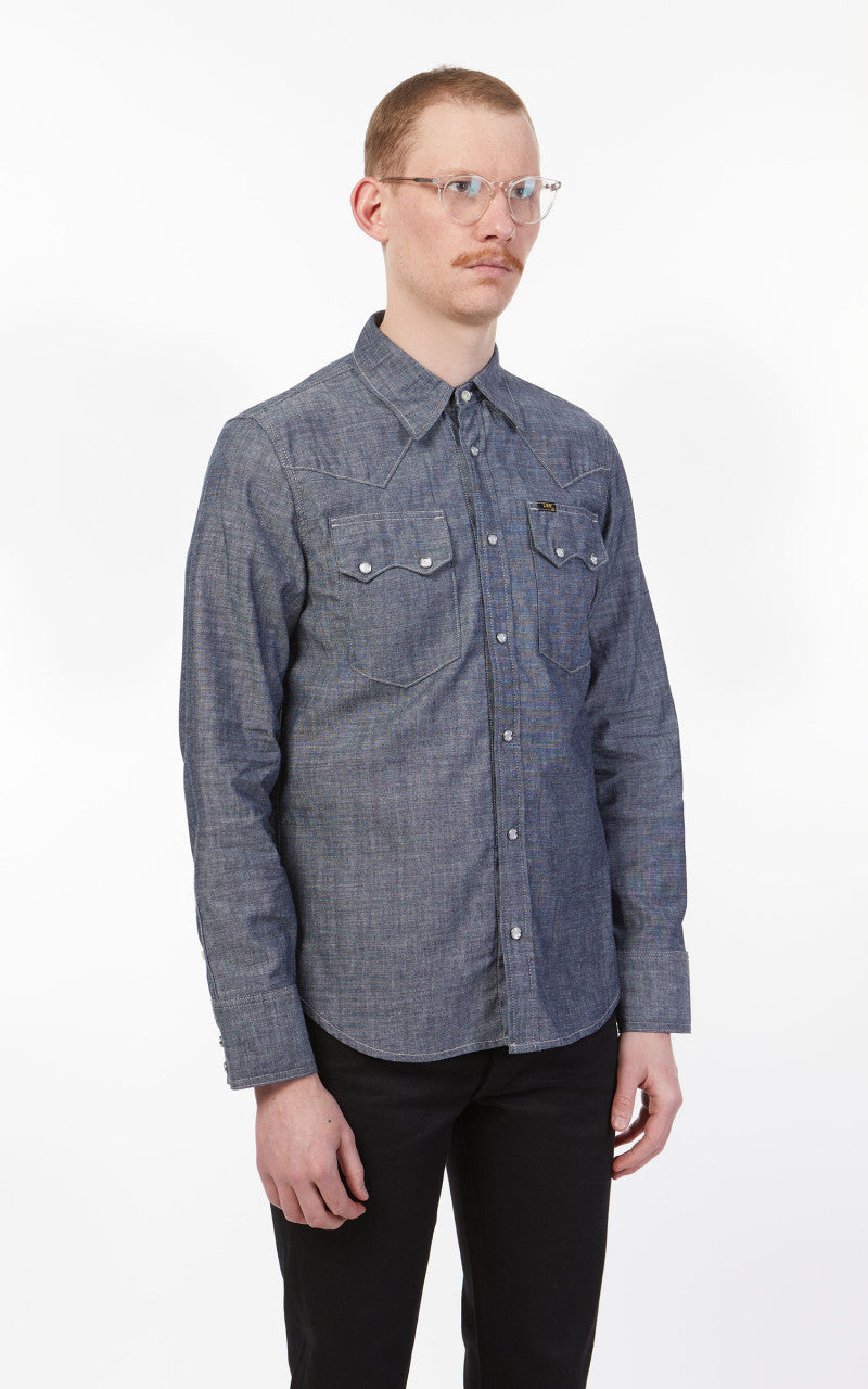 Lee 101 50s Western Shirt Dry Chambray Blue