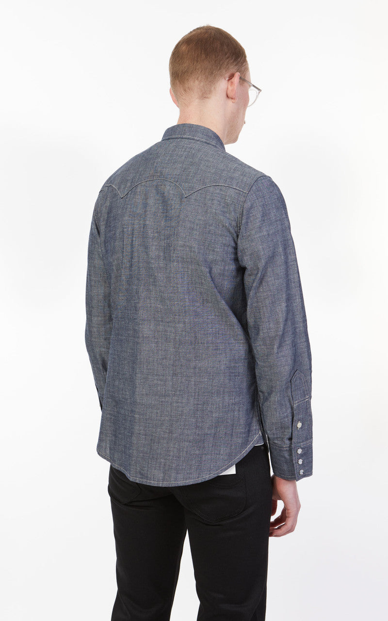 Lee 101 50s Western Shirt Dry Chambray Blue