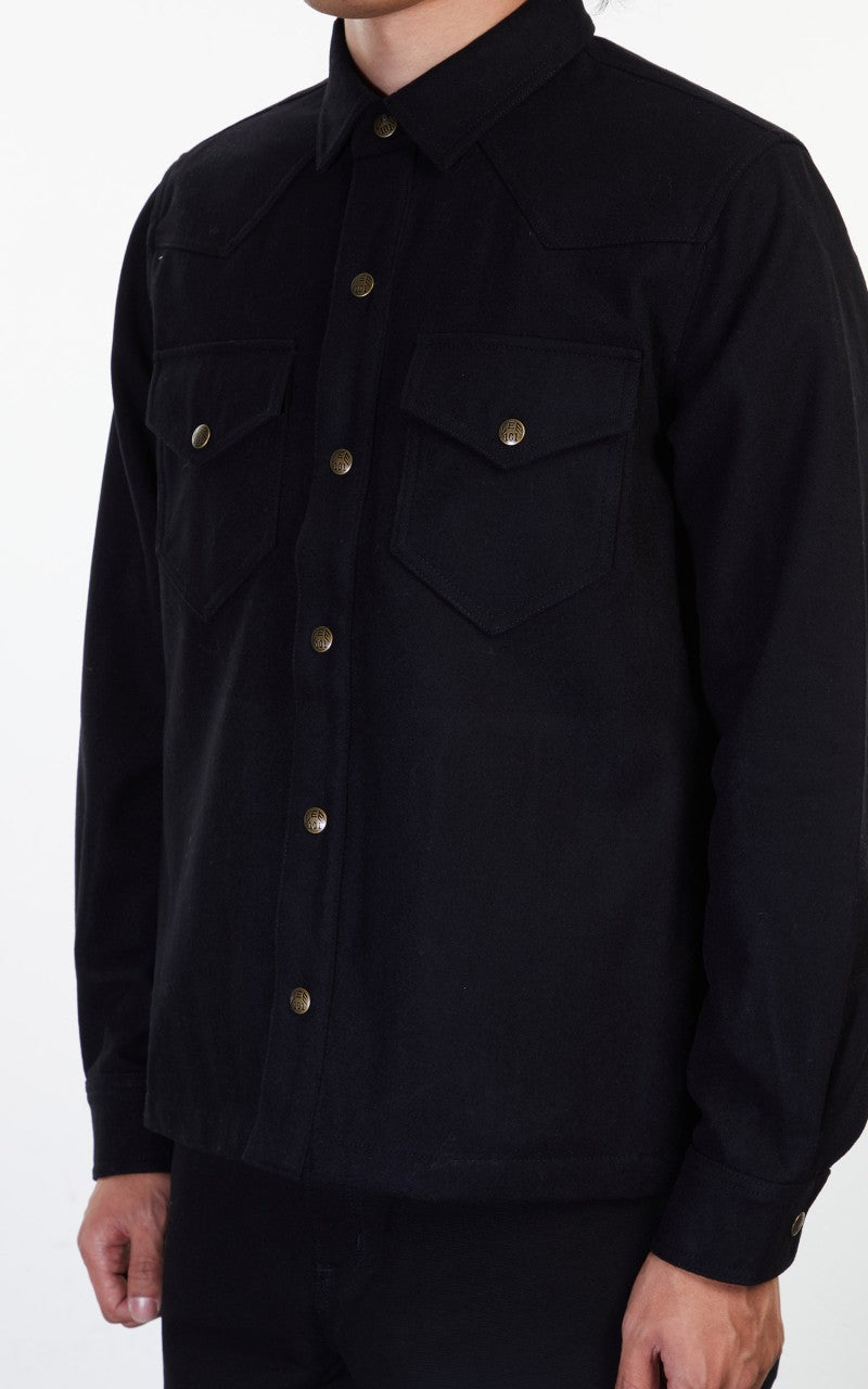 【極美品】HUMAN MADE WOOL OVERSHIRT L 黒グレー Lee 101 Wool Overshirt Black