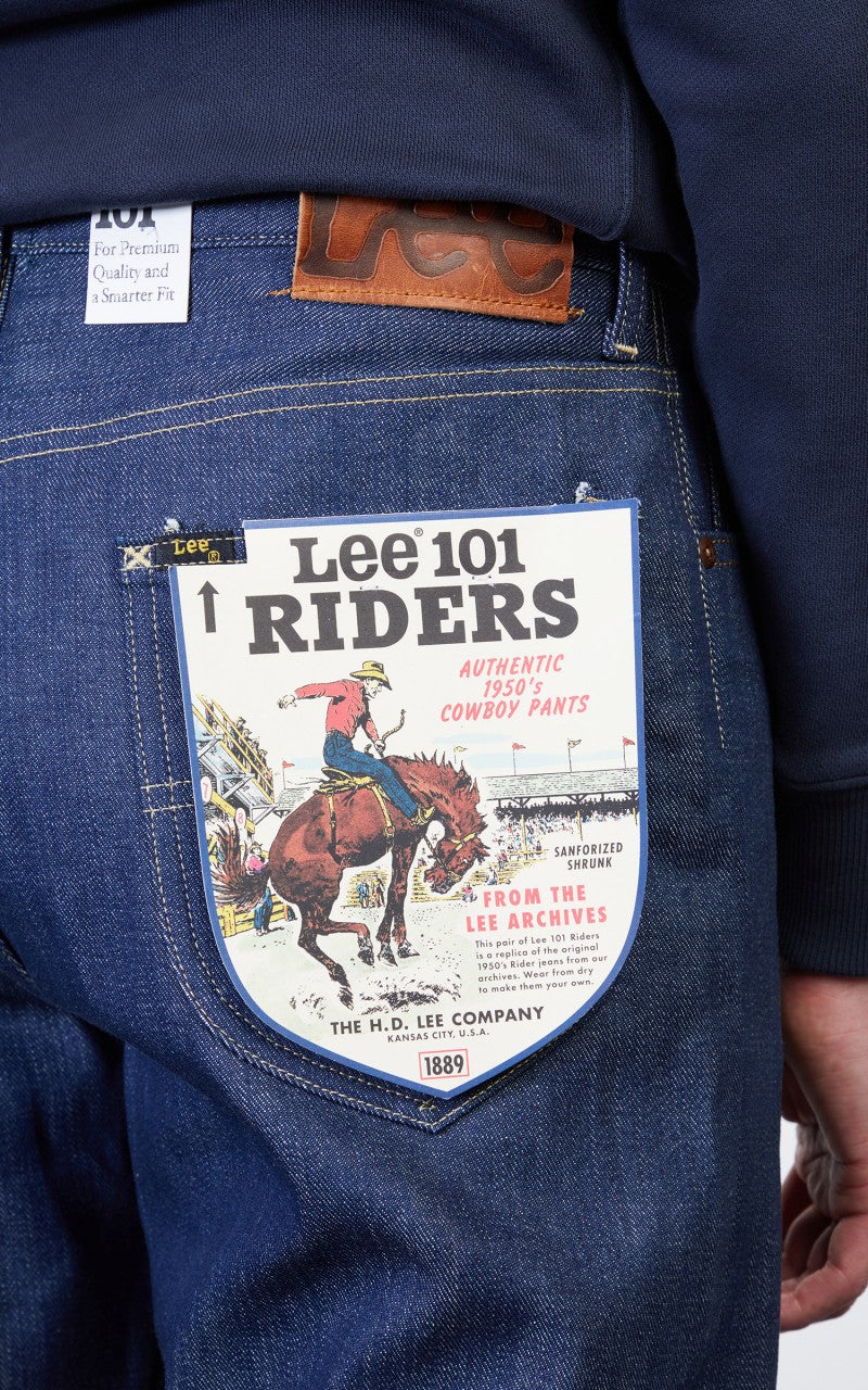 Lee 101 50s Rider Jeans Dry Selvage Natural Indigo 13oz