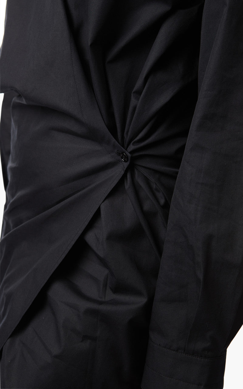Lemaire Twisted Dress Cotton Poplin Caviar