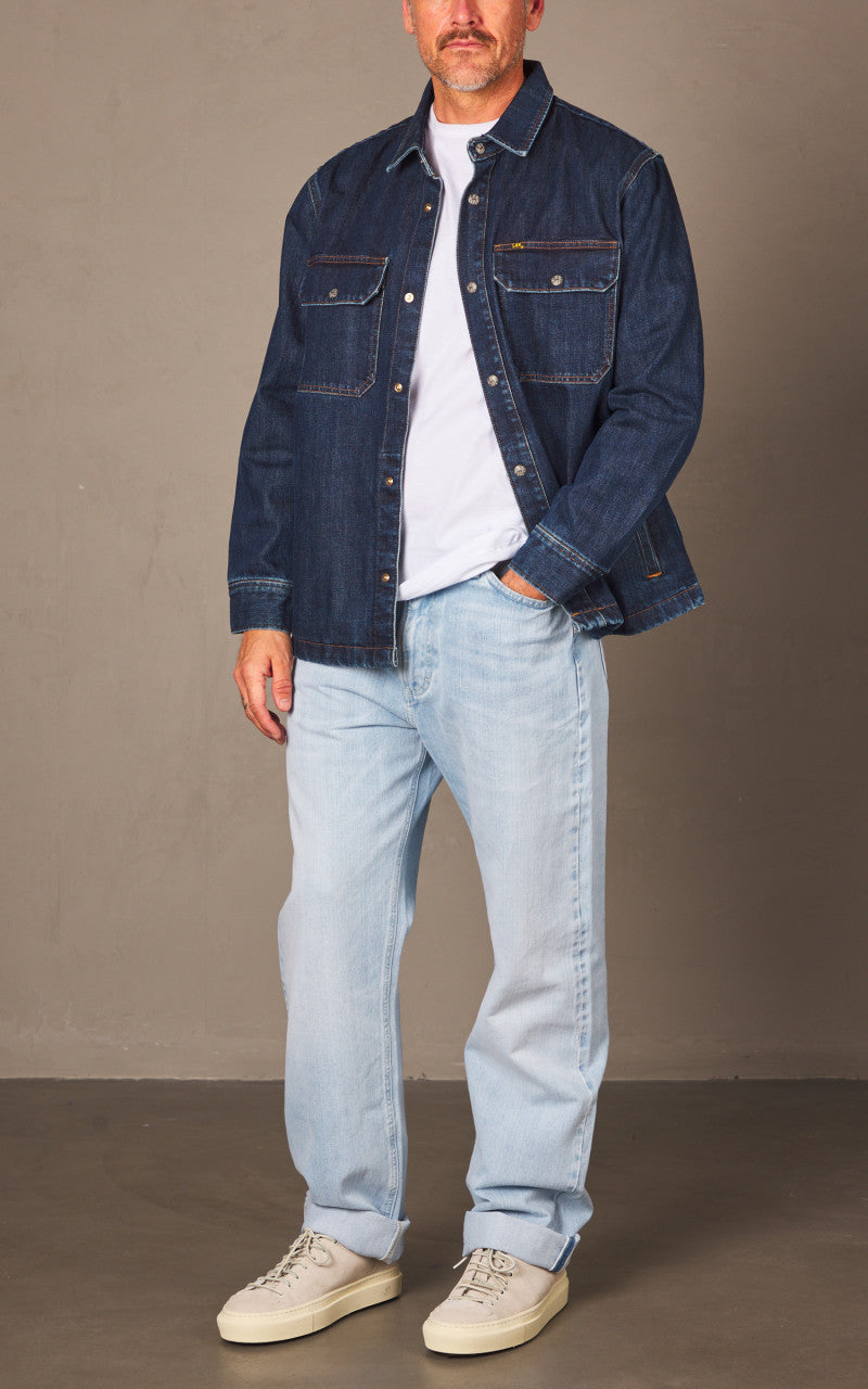 Lee 101 101 Overshirt Selvedge Mid Indigo