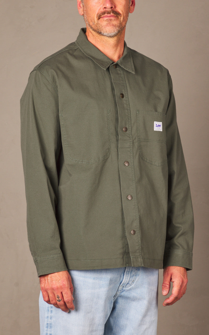 Lee Worker Overshirt Olive Grove