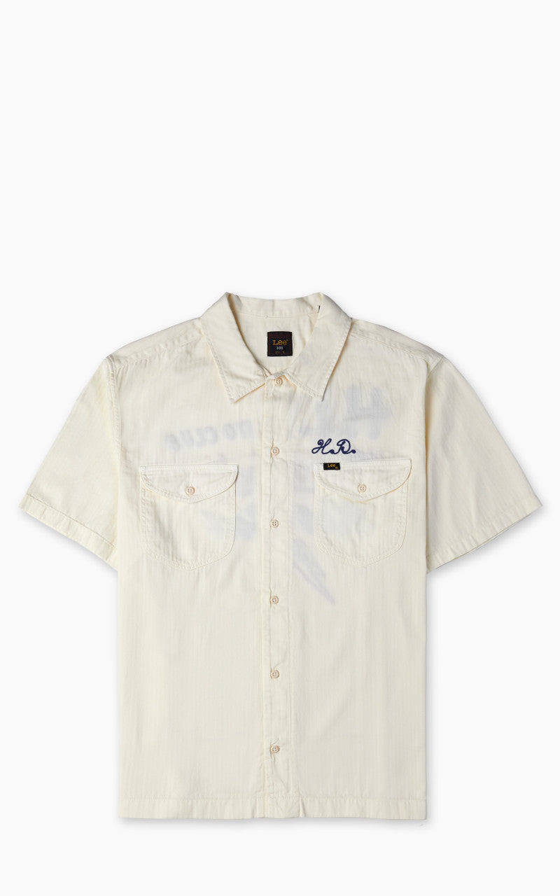 Lee 101 101 S/S Bowling Shirt Ecru