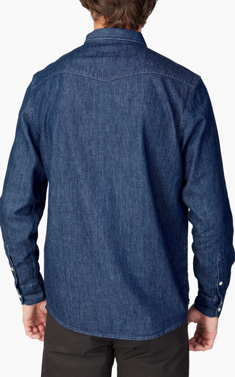 Lee Regular Western Shirt Rigid Mid Stone Wash Indigo