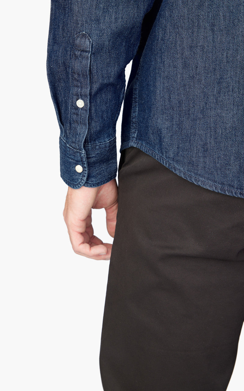 Lee Regular Western Shirt Rigid Mid Stone Wash Indigo