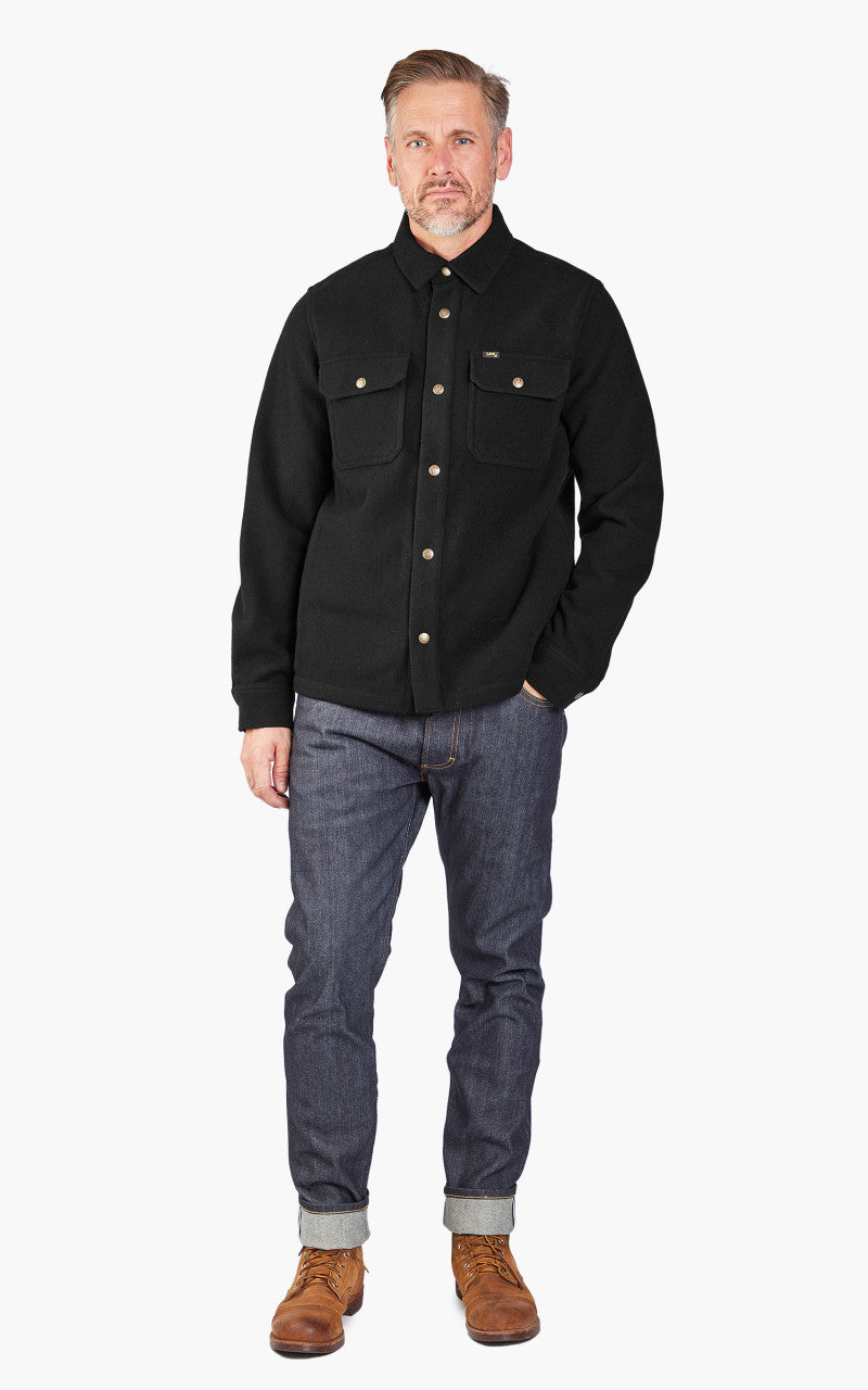 Lee 101 Wool Overshirt Washed Black