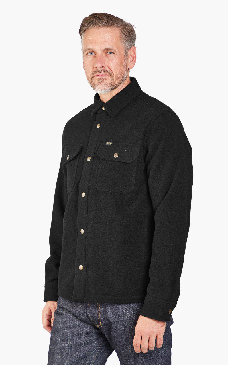 Lee 101 Wool Overshirt Washed Black