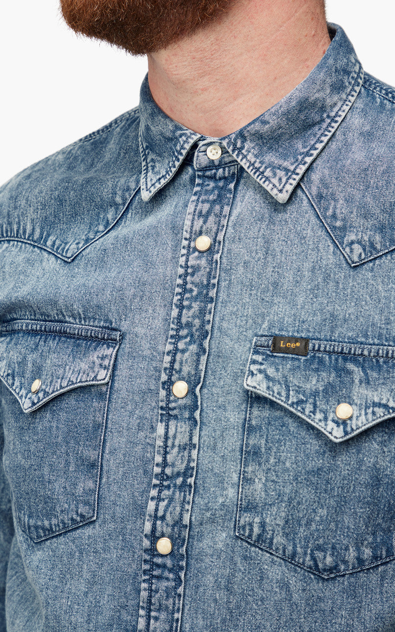 Lee Regular Western Shirt Prep Blue